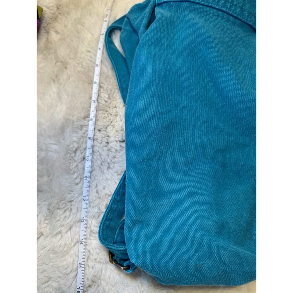 Baggu 100% recycled cotton Teal Canvas Drawstring Backpack - Women - Picture 10 of 15